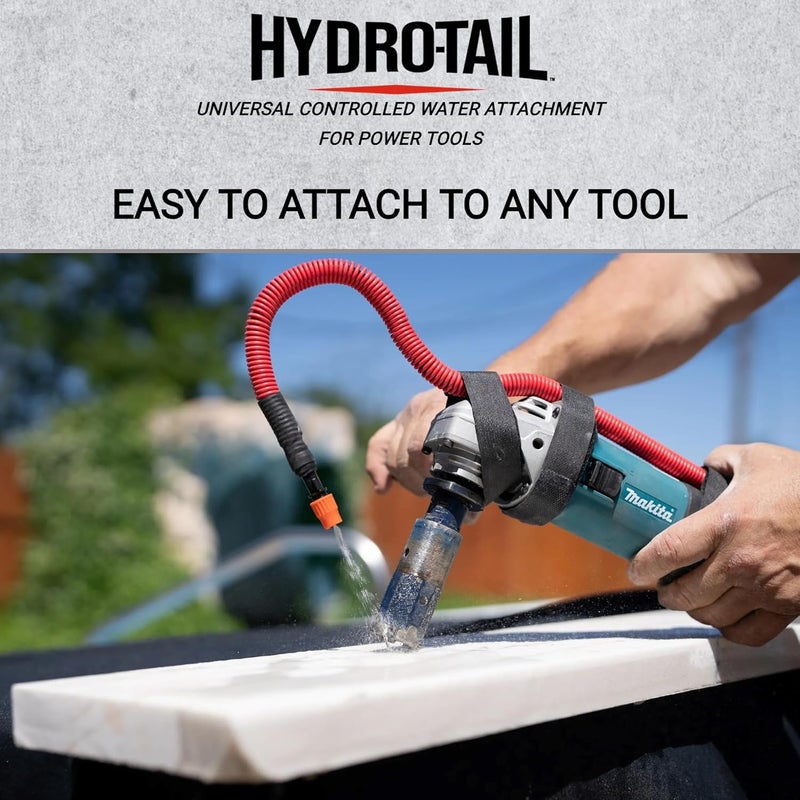 Hydro-Tail Water Dust Suppression Attachment for Power Tools – Fits Angle Grinders & Saws, Dust Control, Cooling & Jobsite Safety - Image 4